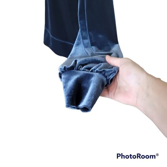 Madewell Navy Blue Velvet Top with Balloon Sleeves. Size S. - Picture 7 of 11